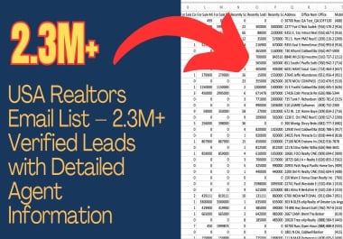 I Will Deliver You High Quality 50K Plus USA Realtors Email List