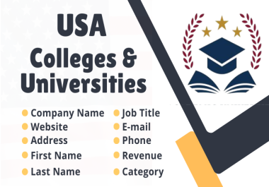 I Will Deliver 7,000 USA Colleges and Universities Leads Email Database List