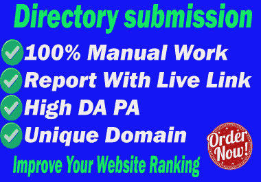 Build 100 DIRECTORY SUBMISSION Link Building SEO Backlinks From Unique Domain