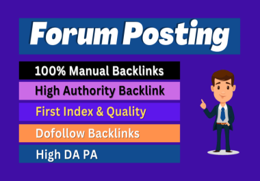 Build 40 Forum Posting Link Building SEO Backlinks From Unique Domain