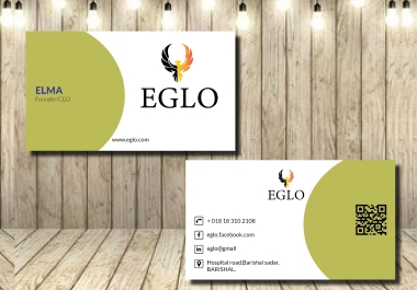 I will design professional minimalist modern two-sided business card