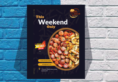 I will create a flyer design for any shop ,restaurant and any cafe 