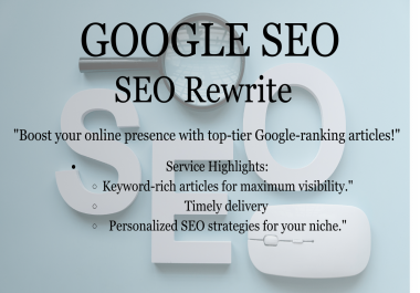 I will craft SEO-optimized articles to dominate Google