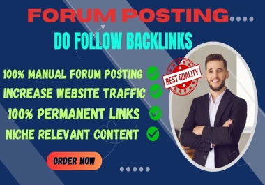 Boost Ranking 51 Forum Posting Do follow High quality SEO Backlinks