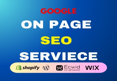 I will do on-page services for your website.