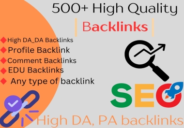 I will offer a high-quality SEO backlink service focused on building authoritative links with high