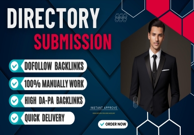Create 60 Directory Submission Dofollow High DA SEO Backlinks