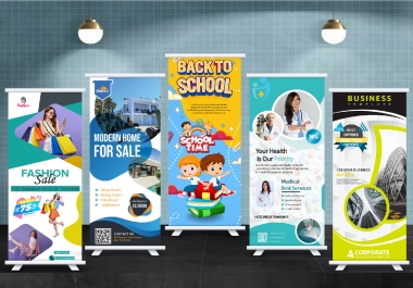 I will design creative roll up banner,  retractable banner