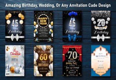 I will design amazing birthday, greeting , any invitation card design