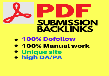I will provide 50 high quality PDF submission backlinks