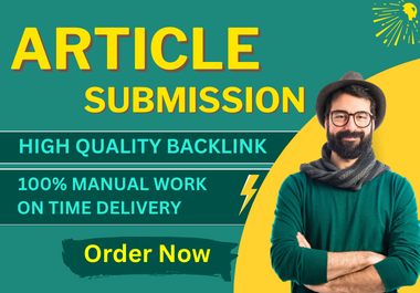 I will submit 75 HQ article submission backlinks