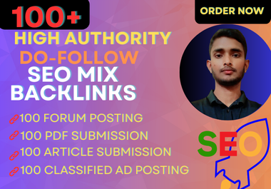 I will do monthly 100 SEO service with mix high authority backlinks google index
