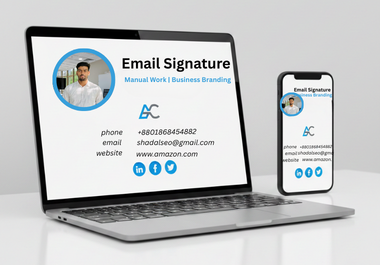 I will design a professional HTML email signature for your business