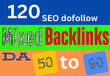 I will create 120 powerful & permanent Mixed Dofollow seo Backlinks rank in Google