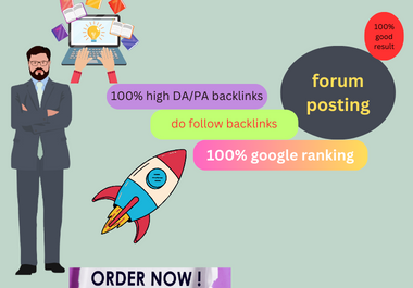 I will forum posting backlinks 70 high authority links