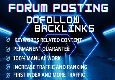 Create 50 High-Quality Do Follow Forum Posting SEO Backlinks