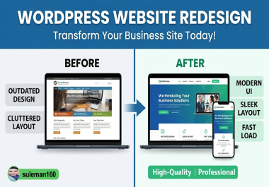I Will Professionaly Redesign Your WordPress Business Website for Better SEO and Speed