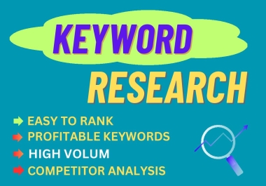 I will find the best 30 keywords with advanced keyword research
