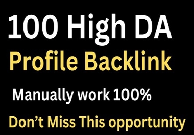 I will do 100 powerful profile backlinks for SEO promotion