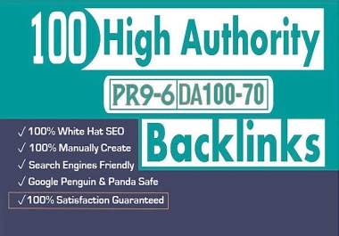 Manually Create 100 High-Quality Mix SEO Backlinks