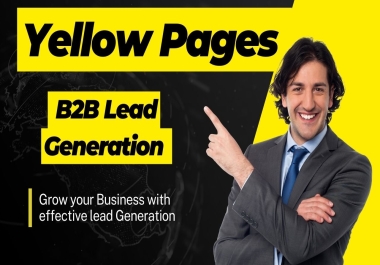 I will provide targeted yellow pages business b2b lead generation