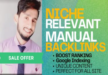 I will do 5 niche manual backlinks blog commenting