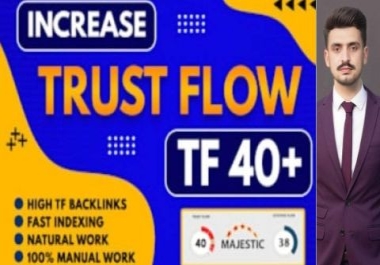 I will increase tf 40 plus trust flow.