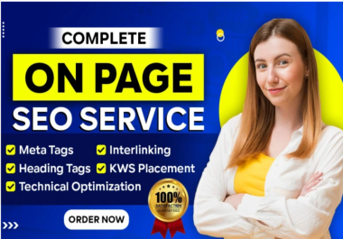 complete on-page website SEO optimization for your WordPress site