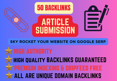 50 Contextual seo article submission backlinks