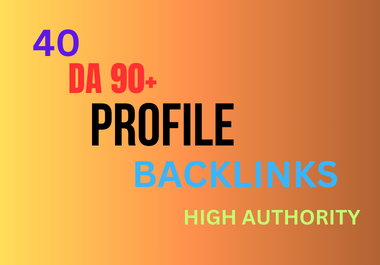 40 Da 90 + high quality profile backlinks