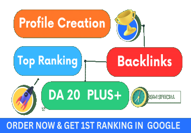 I will provide you high quality profile creation 120 backlinks with high da pa & low obl