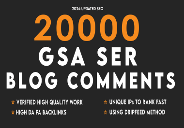 20000 gsa ser comments on blogs web 2.0 and article backlinks