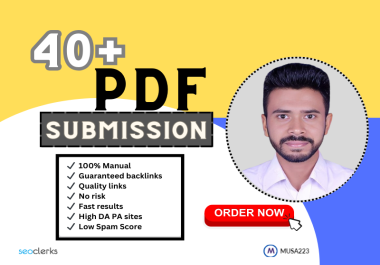 I will do 40+ PDF Submission in top document-sharing sites