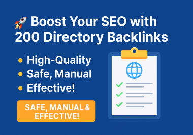 200 Manual Directory Submission for SEO - Safe & Effective Service