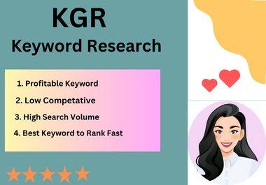 I will do profitable Kgr keyword for your business