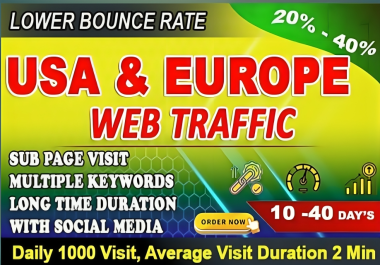 10 - 40 days Promote your Link Product in USA European Traffic SEO