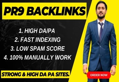 Create manually 50 pr9 backlinks 2024 permanent DA90+ HQ SEO backlinks