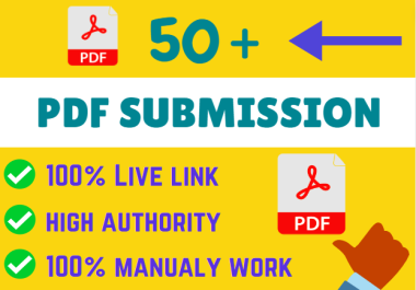 I will do 50+ PDF submission 100 manually