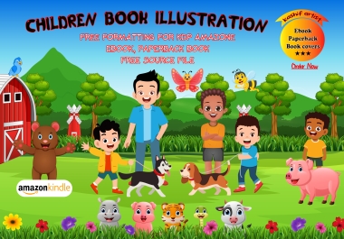 I will Design children Book illustration and children story book