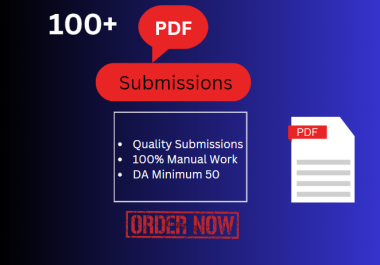 I will manually do pdf submission to top 35 sharing sites