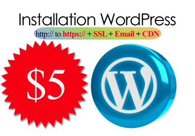 Install WordPress + HTTPS + SSL + EMAIL + CDN