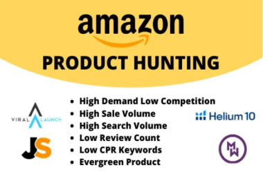 I will amazon fba product research and product hunting for amazon fba pl