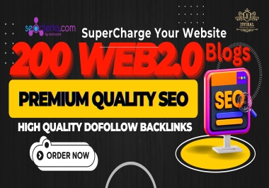 Supercharge your website with 200 HIGH DA WEB2.0 premium quality unique domains backlinks