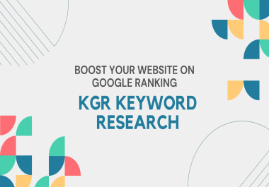 I will do professional SEO keyword research with KGR for your website