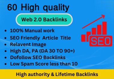 build 60 manually high quality web 2 0 backlinks