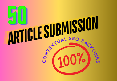 50 exclusive article backlinks for website