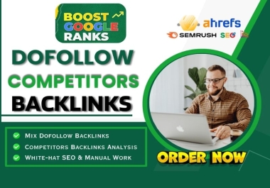 I will Provide 50 SEO Manually Top High Quality Dofollow Competitor Backlinks Analysis