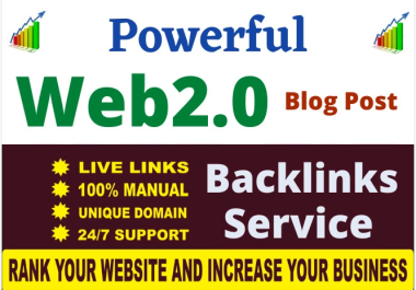 High Authority 200 WEB2.0 Backlinks