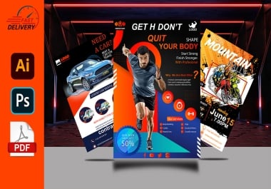 I will design an urgent modern flyer,  food flyer,  business flyer,  poster,  or leaflet.