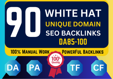 Boost white hat 90+ SEO Backlinks DA 85 to 100+ website Google top ranking